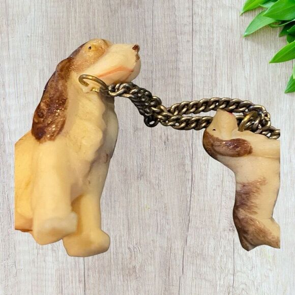 Vintage Tiny Dog Figurines Mom and Puppies Occupied Japan Cocker Spaniel - Picture 8 of 9